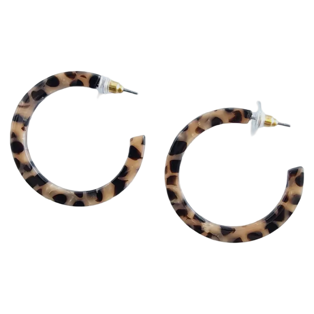 Wild One-Leopard Hoops